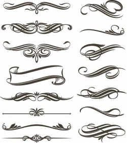 filigree clip art | Continue reading 'Set of Floral Elements for ...