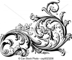 Floral Scroll - csp5023208 | Filigree,scrolls,patterns ...