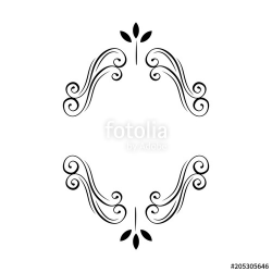 Oval decorative floral frame. Filigree flourish decoration ...