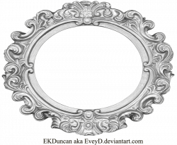 Ornate Silver Frame - Wide Oval by EveyD on DeviantArt