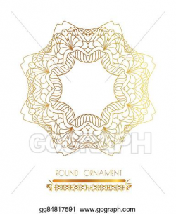 Vector Stock - ornamental gold circle frames. Clipart ...