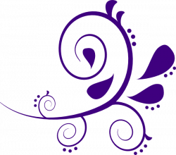 Purple And White Swirl Branch clip art - vector clip art online ...