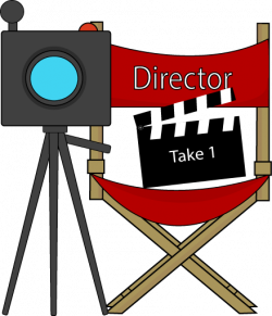 Movie Directors Chair and Camera Clip Art - Movie Directors ...