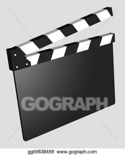 Clipart - Film - clapboard empty isolated. Stock ...