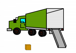 Clipart - opened empty moving truck