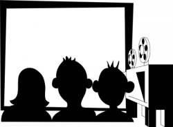 Watch a film clipart - Clip Art Library