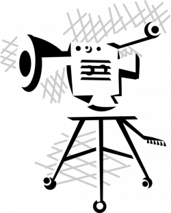 Motion Picture Movie Camera - Vector Image