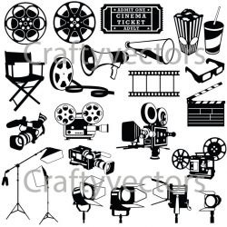 Movie and Film Props vector file