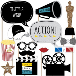 Movie - Hollywood Party Photo Booth Props Kit - 20 Count