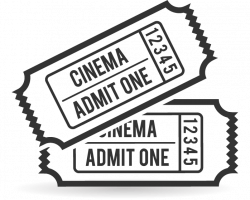 28+ Collection of Movie Ticket Clipart Black And White | High ...