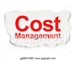 Drawing - Finance concept: cost management on paper ...