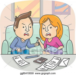 Vector Stock - Couple argue financial issue. Stock Clip Art ...