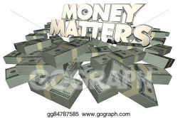 Stock Illustration - Money matters cash piles stacks ...