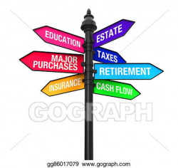 Stock Illustration - Direction sign of personal finance ...