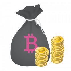 This nice bag of bitcoins clip art is free for personal or ...