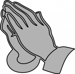 Gray Praying Hands Clip Art at Clker.com - vector clip art online ...