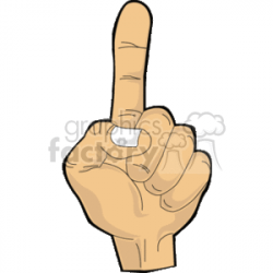cartoon left index finger clipart. Royalty-free clipart # 158462
