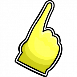 Yellow Foam Finger | Club Penguin Wiki | FANDOM powered by Wikia