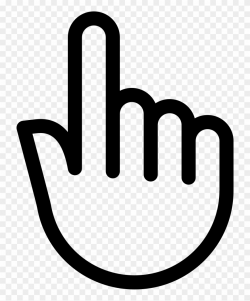 Png File - Middle Finger Outline Clipart (#3831709) - PinClipart
