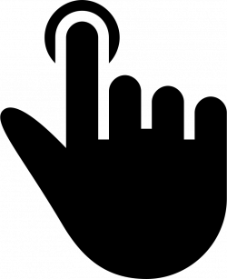 One Finger Click Black Hand Symbol Svg Png Icon Free Download ...