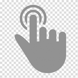 Gray hand pointing logo, Computer Icons Finger Tap Android ...