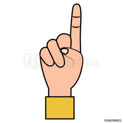 hand show forefinger finger pointing first vector ...