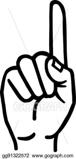 Vector Art - Hand with index finger. Clipart Drawing ...