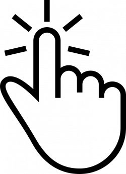 One Finger Tap Gesture Of Outlined Hand Symbol Svg Png Icon Free ...
