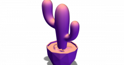 Cactus template big - 3D design by VECTARY