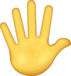 Download Raised Hand With Fingers Splayed Iphone Emoji Icon in JPG ...
