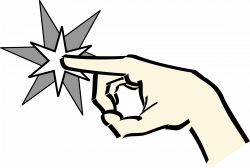 Clipart - hand pointing at star
