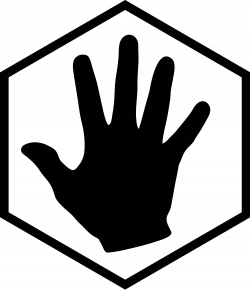 File:Hex icon with hand white.svg - Wikimedia Commons