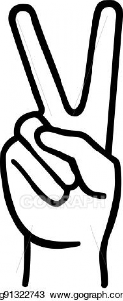 Vector Art - Peace fingers. Clipart Drawing gg91322743 - GoGraph