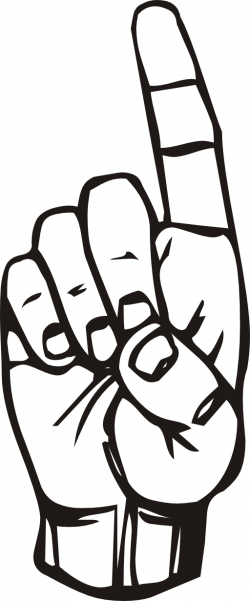 Sign Language D Finger Pointing Clipart | i2Clipart - Royalty Free ...