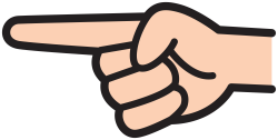 OnlineLabels Clip Art - Pointing Finger (#6)