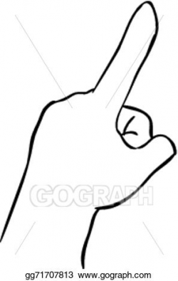 EPS Vector - Index finger pointing up. Stock Clipart ...