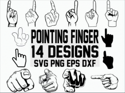 Pointing Finger SVG/ Pointing Finger Clipart/ Cut Files ...