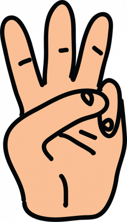 Finger Cartoon Hand Clip art - Three fingers 512*895 transprent Png ...