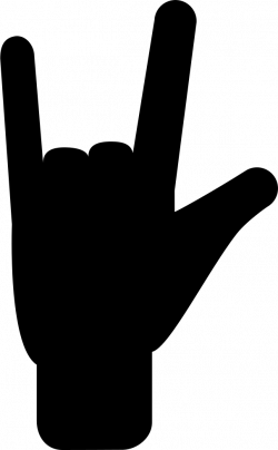 Three Fingers Hand Gesture Filled Shape Svg Png Icon Free Download ...