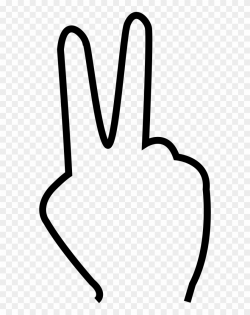 Two Fingers Clipart, HD Png Download - 578x980(#1494694 ...