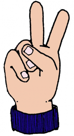 Download hand holding up two fingers clipart V sign Finger ...