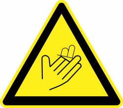 Clipart - Hand/Finger Loss Warning Sign