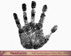 Hand print clipart, handprint clip art, fingerprint , scrapbooking,  commercial use, digital instant download, jpg png 300dpi