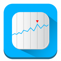 Stocks Icon | Long Shadow iOS7 Iconset | PelFusion