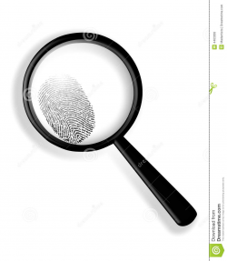 Magnifying glass with fingerprint clipart 2 » Clipart Portal