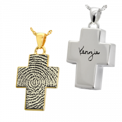 Religious Cremation Jewelry | Fingerprint Engraved Pendant ...
