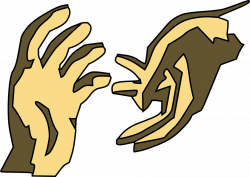 Hand Gesture clipart no hand - Pencil and in color hand gesture ...