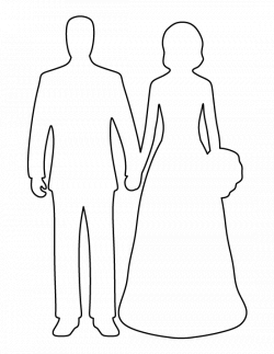 Bride and groom pattern. Use the printable outline fo… | Printable ...