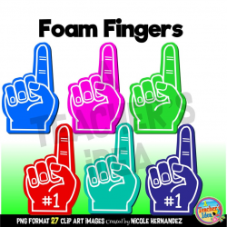 Foam Finger, Fan Finger Clipart Commercial Use, Digital Download, Png Images