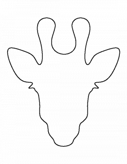 Giraffe head pattern. Use the printable outline for crafts, creating ...
